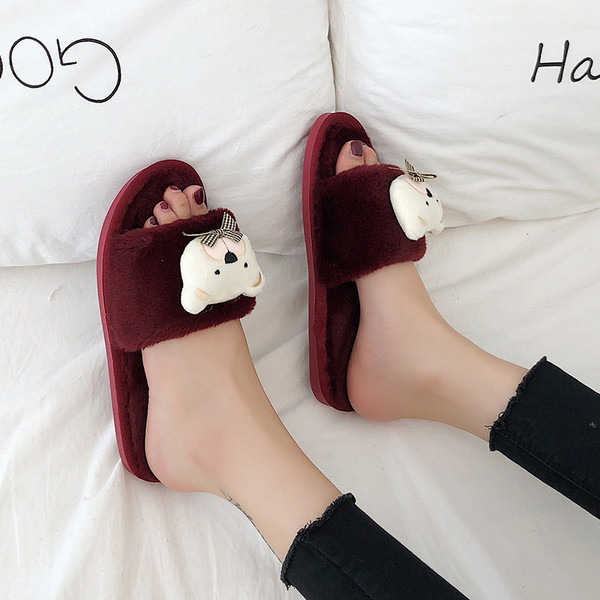 Papuci dama cu decor 3D in mai multe culori