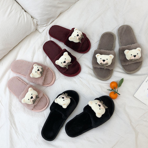 Papuci dama cu decor 3D in mai multe culori