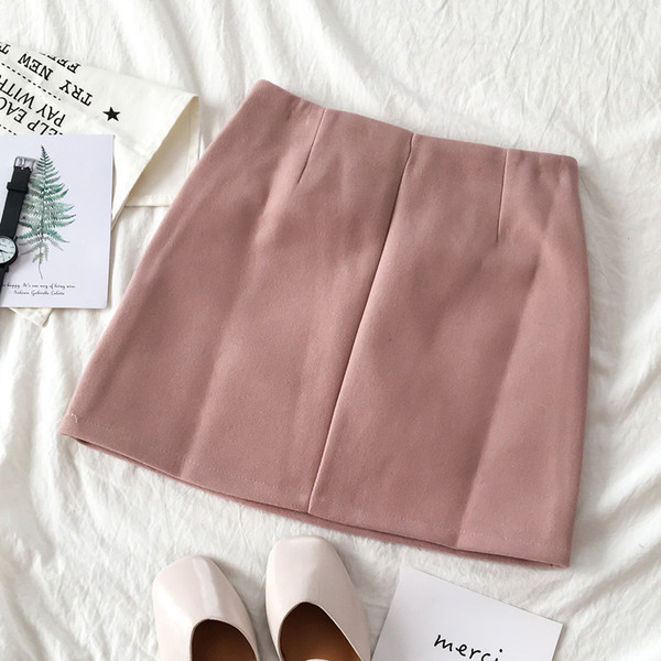 Fusta de dama moderna in trei culori cu fermoar