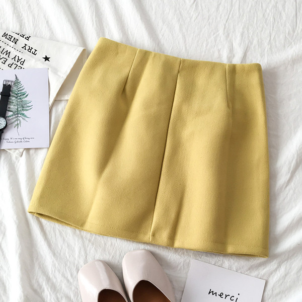 Fusta de dama moderna in trei culori cu fermoar