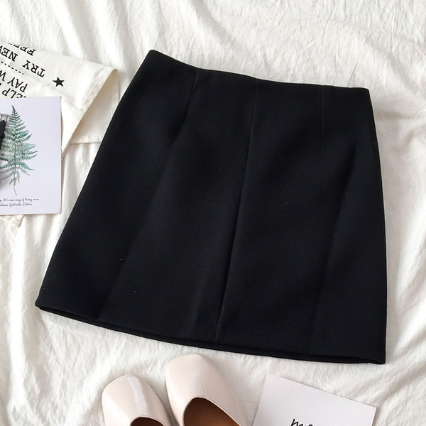 Fusta de dama moderna in trei culori cu fermoar