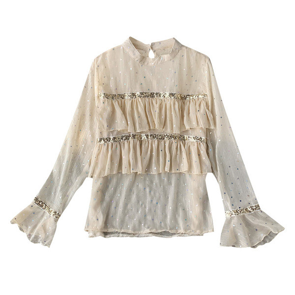 Cămașă modernă de damă în patru culori de puncte