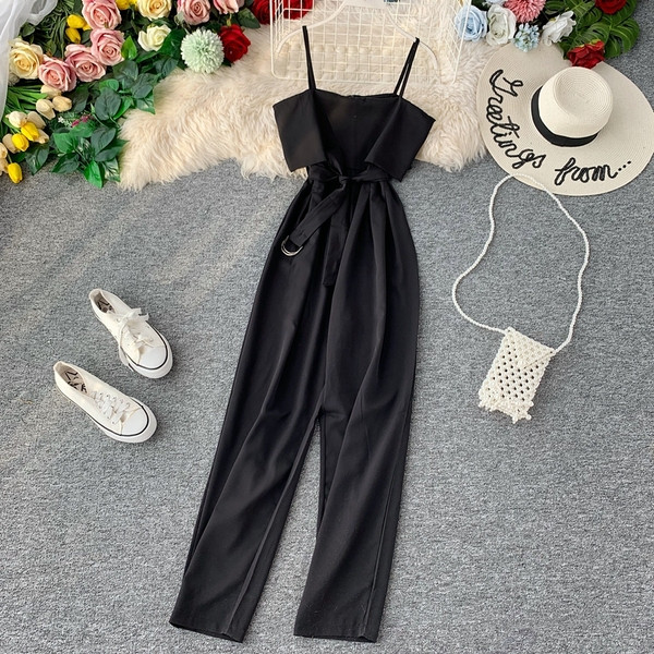 Női overall széles modell vékony pántokkal, több színben