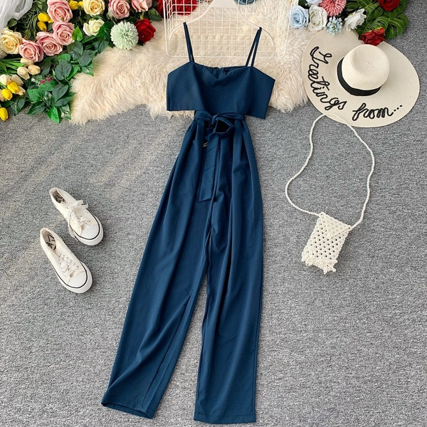 Női overall széles modell vékony pántokkal, több színben