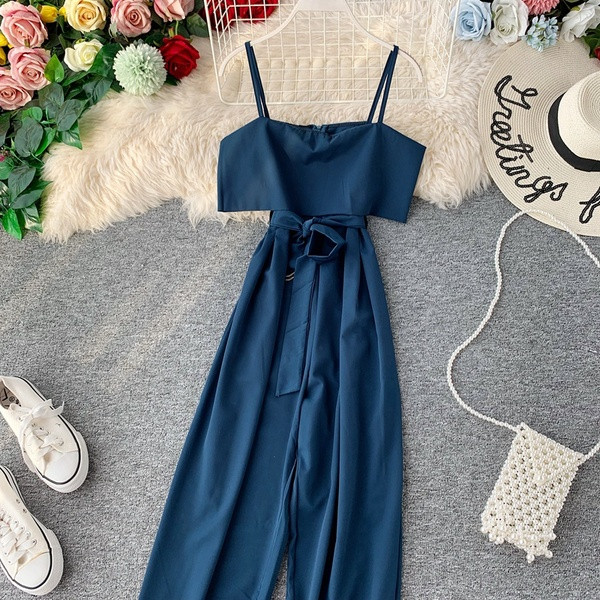 Női overall széles modell vékony pántokkal, több színben