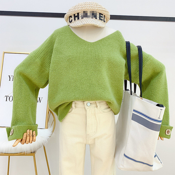 Pulover de dama cu decolteu spitz in mai multe culori