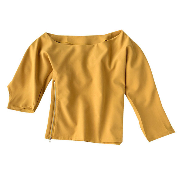 Bluză de damă modernă cu mâneci 3/4 și umăr gol în mai multe culori