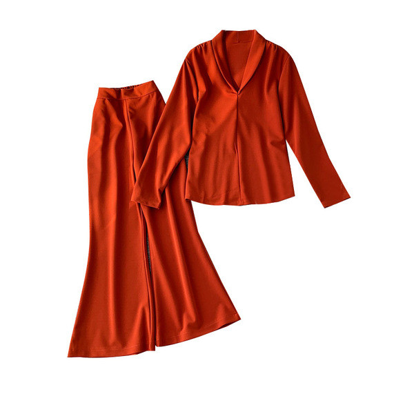 Set elegant pentru femei, care include o bluză și pantaloni largi în mai multe culori