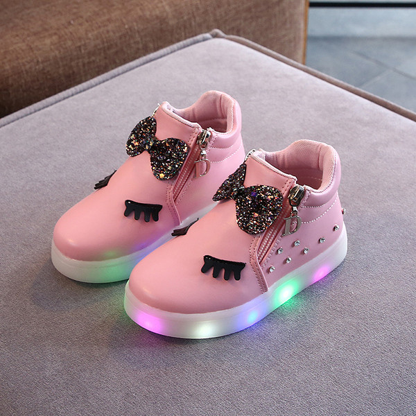 Modern gyerek tornacipő lányoknak négy színben kövekkel és szalaggal