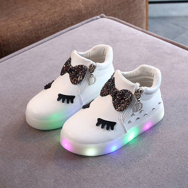 Modern gyerek tornacipő lányoknak négy színben kövekkel és szalaggal