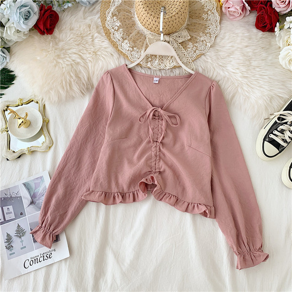 Modern női blúz nyakkendővel és hosszú ujjú több színben