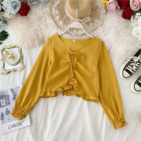 Modern női blúz nyakkendővel és hosszú ujjú több színben