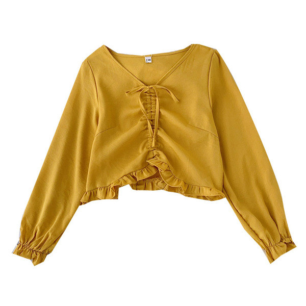 Modern női blúz nyakkendővel és hosszú ujjú több színben