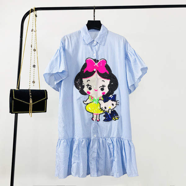 Γυναικείο φόρεμα με πούλιες σε τρία χρώματα