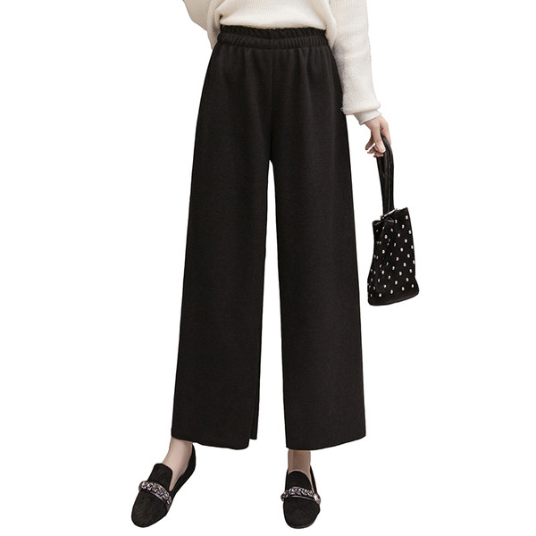 Нов модел ежедневни дамски широки панталони в три цвята