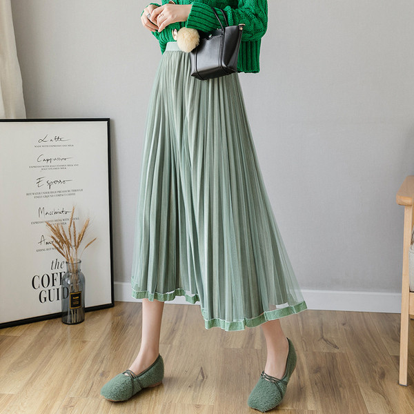 Νέο μοντέλο πλισέ φούστα με τούλι σε διάφορα χρώματα