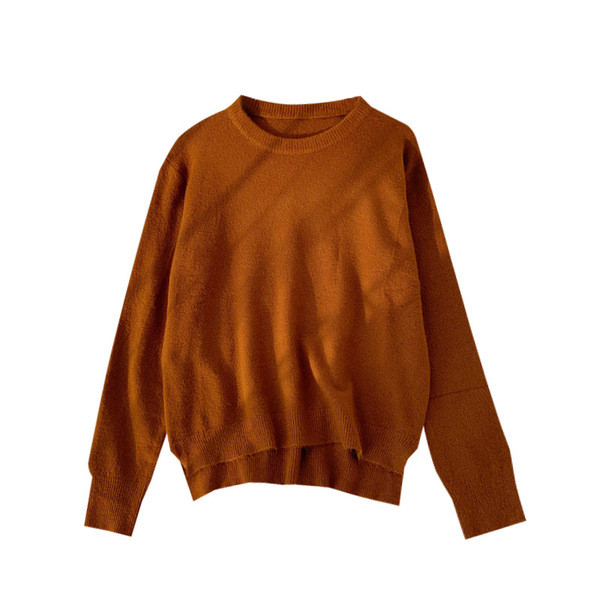 Modern női pulóver ovális nyakkivágással, aszimmetrikus mintával