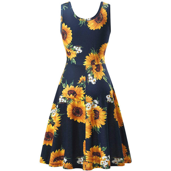 Lezser női rövid ruha széles pántokkal és virágmintával, két színben