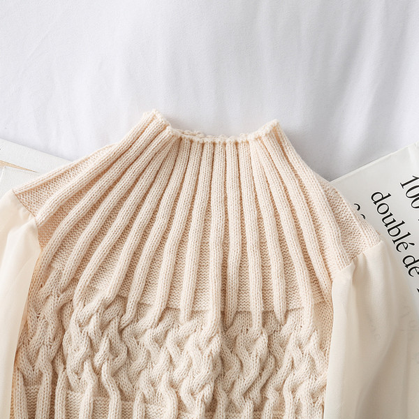 Női pulóver széles ujjal, négy színben