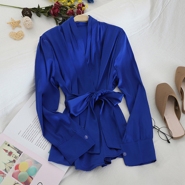 Stílusos női ing övvel, négy színben