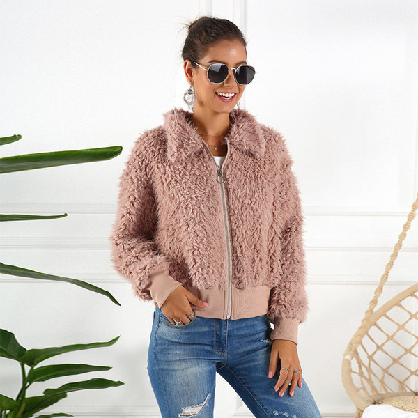 Modern női pulóver cipzárral és gallérral több színben