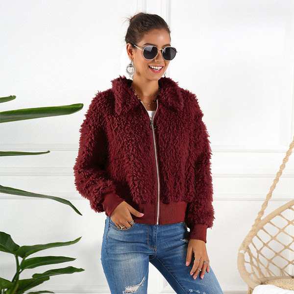 Modern női pulóver cipzárral és gallérral több színben