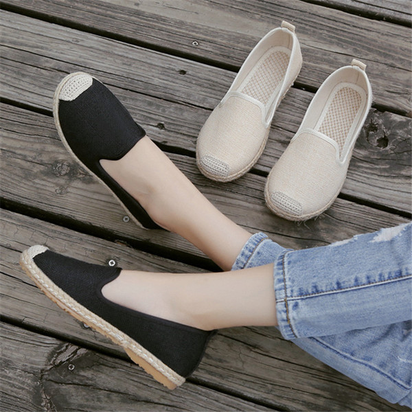 Napi női espadrillek fekete és bézs színben