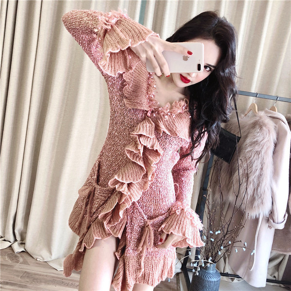 Női téli ruha fátyollal két színben