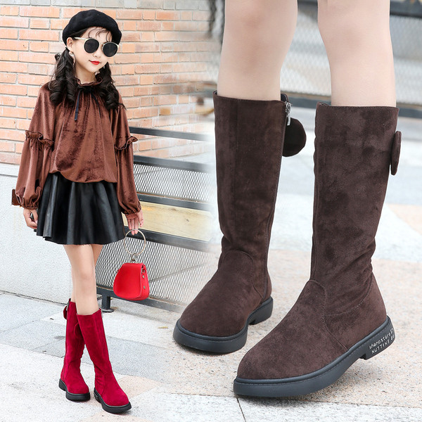 Aktuális gyerekcsizma lányoknak három színben cipzárral és szalaggal