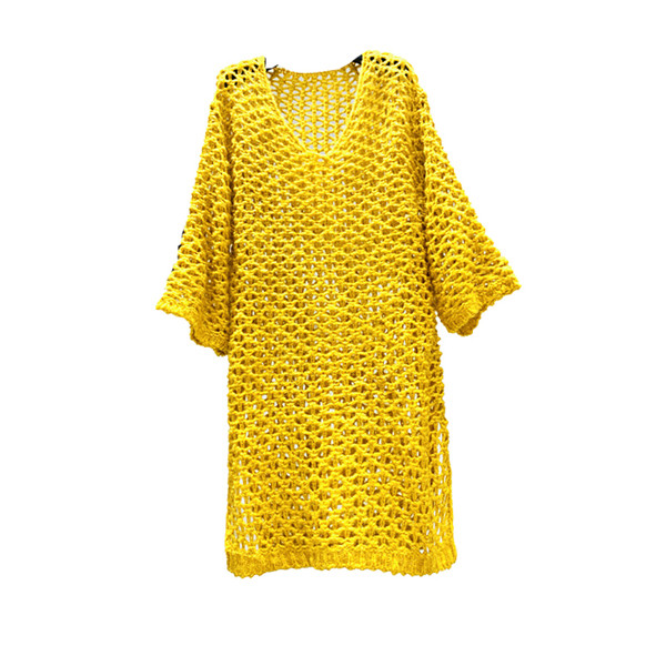 Női kötött pulóver spitz nyakkivágással, két színben