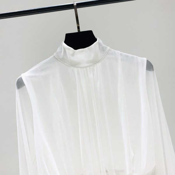 Stílusos női blúz - rövid modell fehér és fekete színben