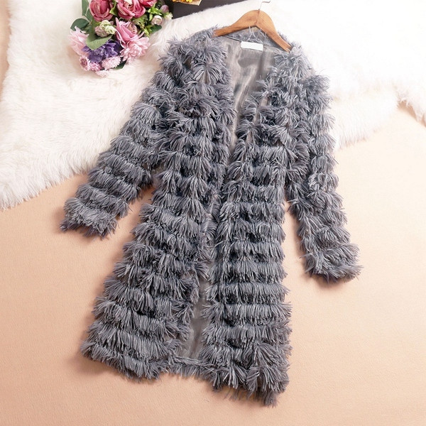 Női kardigán hosszú ujjal és ovális nyakkivágással