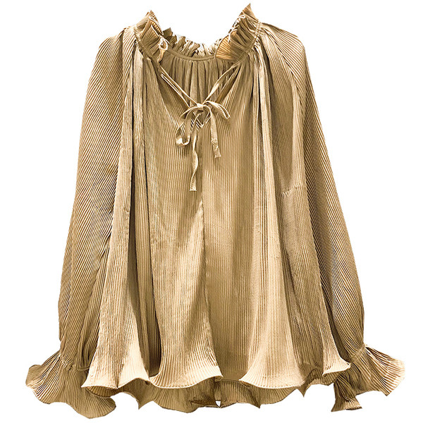 Modern női blúz spitz nyakkivágással - széles modell több színben