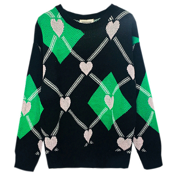 Stílusos női téli pulóver rátéttel