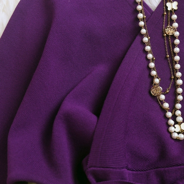 Női kötött ruha hosszú ujjal, három színben