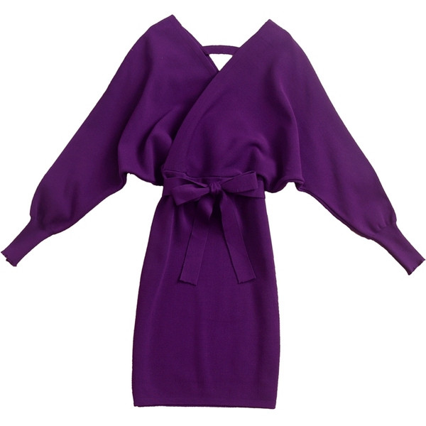 Női kötött ruha hosszú ujjal, három színben