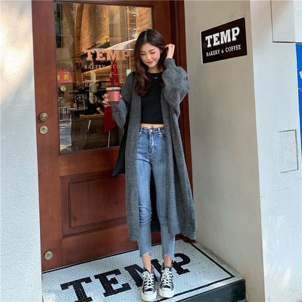 Női napi hosszú kardigán három színben