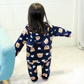 Детска пижама с цип и 3D елементи за момичета и момчета
