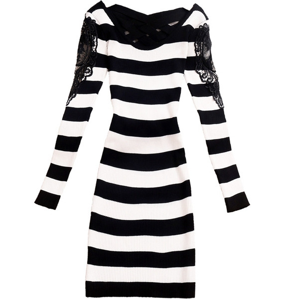 Alkalmi női ruha ujján csipkével, két színben