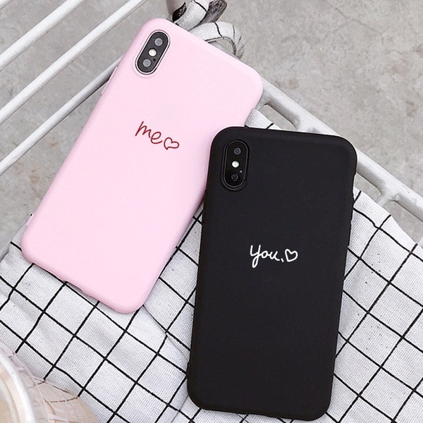 Szilikon tok fekete és rózsaszín felirattal iPhone, Samsung, Huawei telefonokhoz