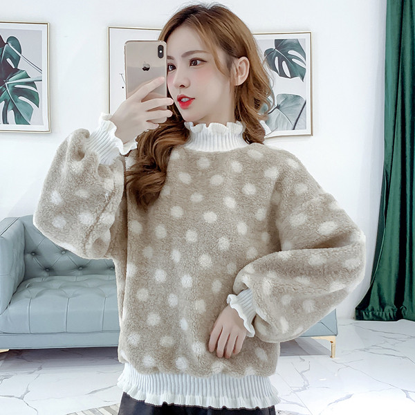 Női alkalmi pulóver széles modell három színben