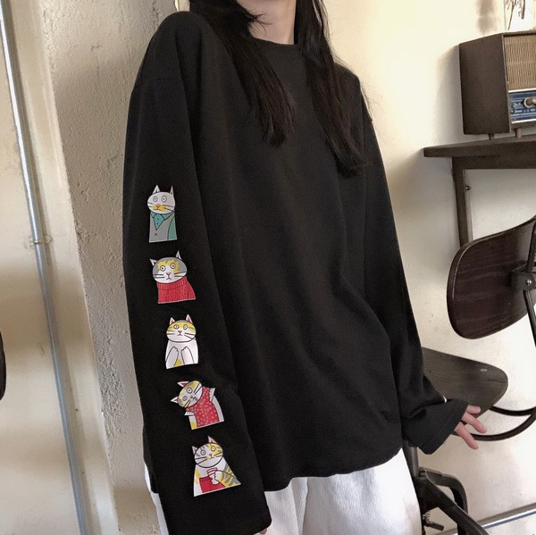 Modern női blúz hosszú ujjal, két színben, rátéttel