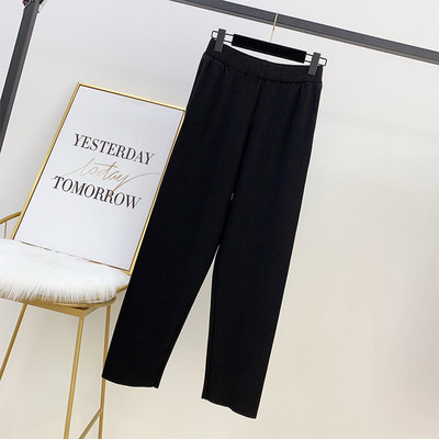 Pantaloni casual dama cu talie inalta in patru culori