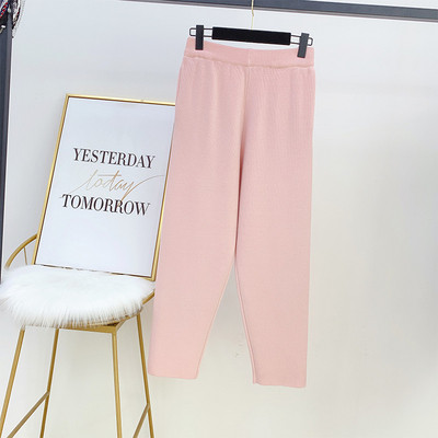 Pantaloni casual dama cu talie inalta in patru culori