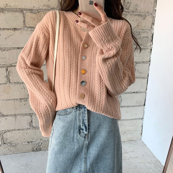 Női alkalmi mellény színes gombokkal, két színben