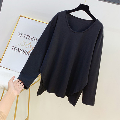 Bluza de dama cu decolteu rotund in trei culori - model lat
