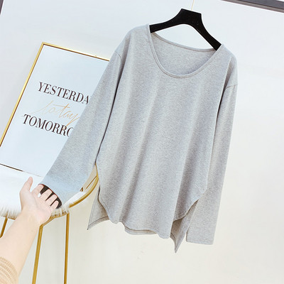 Bluza de dama cu decolteu rotund in trei culori - model lat