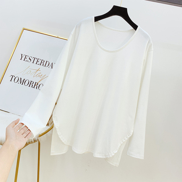 Női blúz kerek nyakkivágással három színben - széles modell