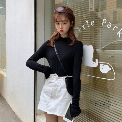 Bluza de dama model in trei culori cu guler semi-inalt