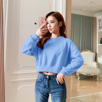 Bluza de dama eleganta model nou cu decolteu O in roz, albastru si galben